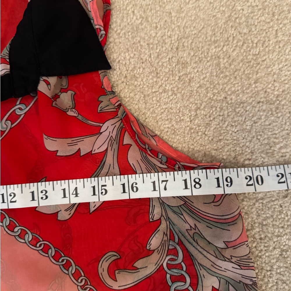 Metaphor Red and Black Patterned Sleeveless Top Size Small - Picture 5 of 8